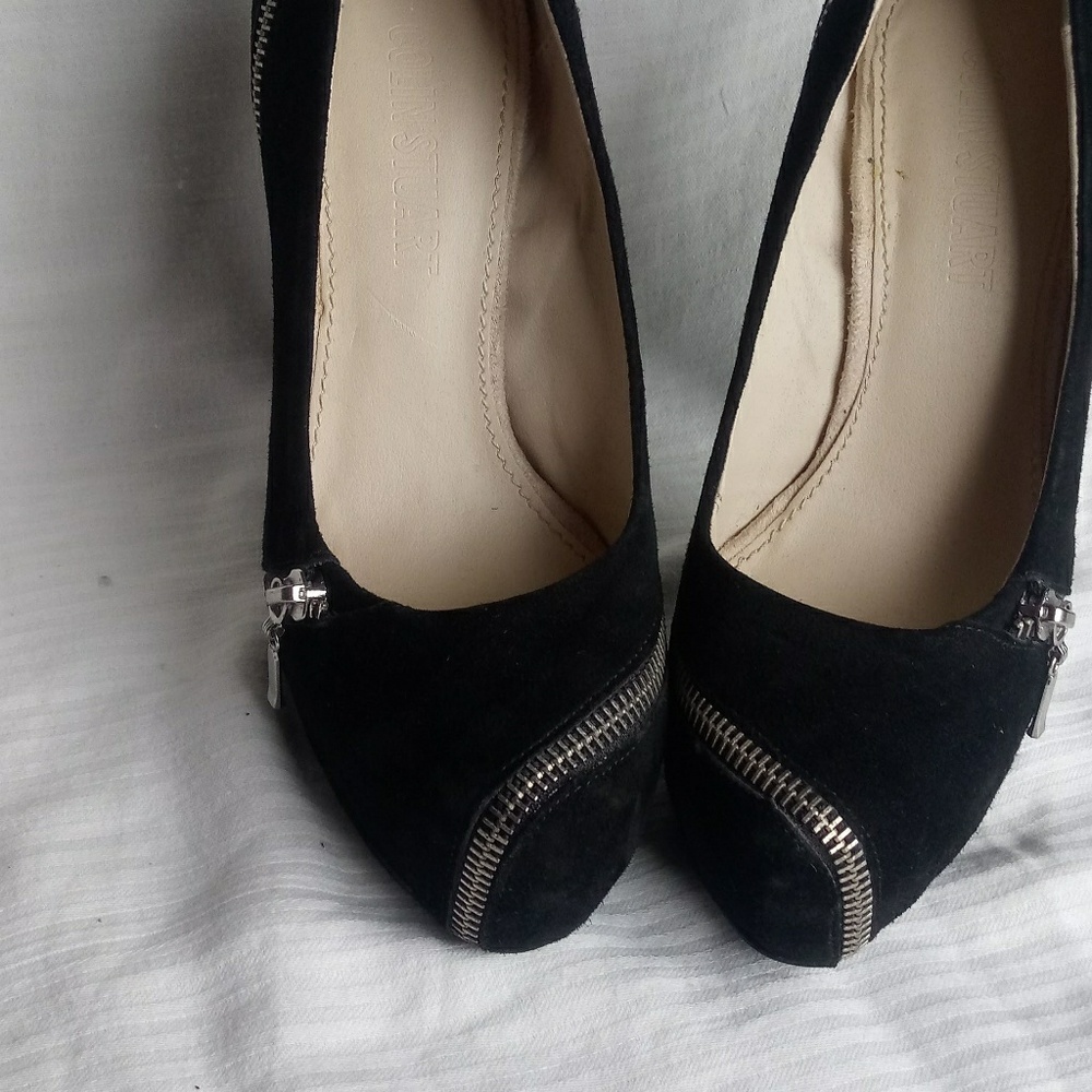 COLLIN STUART SUEDE HEELS SHOES - Picture 5 of 5